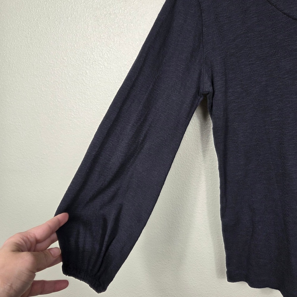 Kate Quinn Organic Cotton Pointelle Tops Bundle S M Gray Black Long Sleeve - Picture 8 of 8